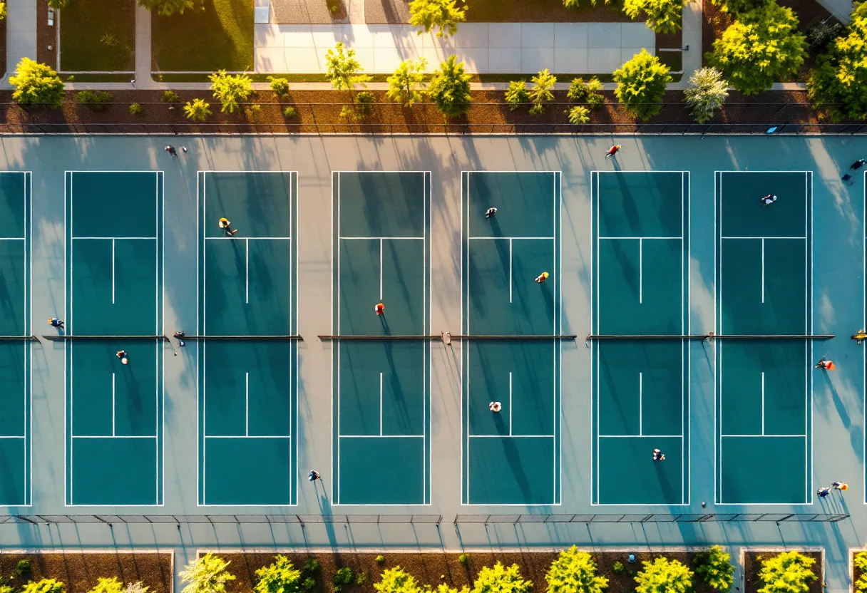 Post-tension concrete pickleball courts